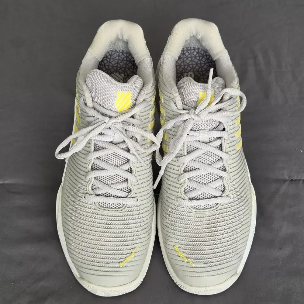 K Swiss Hypercourt Express 2 Womens US 11 White Gray Yellow Athletic Shoes